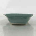 Antique Japanese Porcelain Small Plate Kozara Hexagon Celadon Sayagata Y327