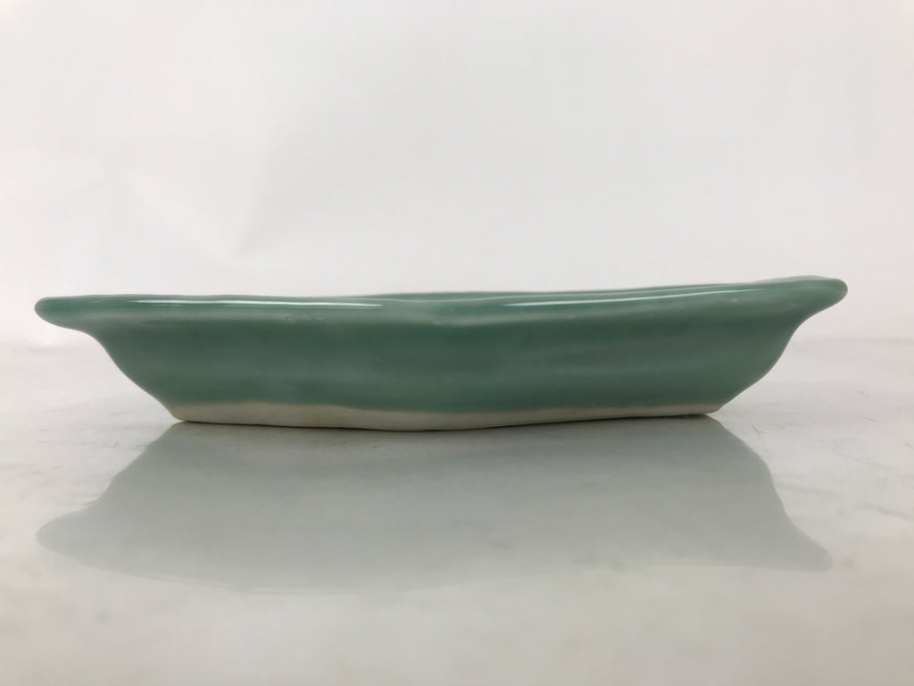 Antique Japanese Porcelain Small Plate Kozara Hexagon Celadon Sayagata Y328