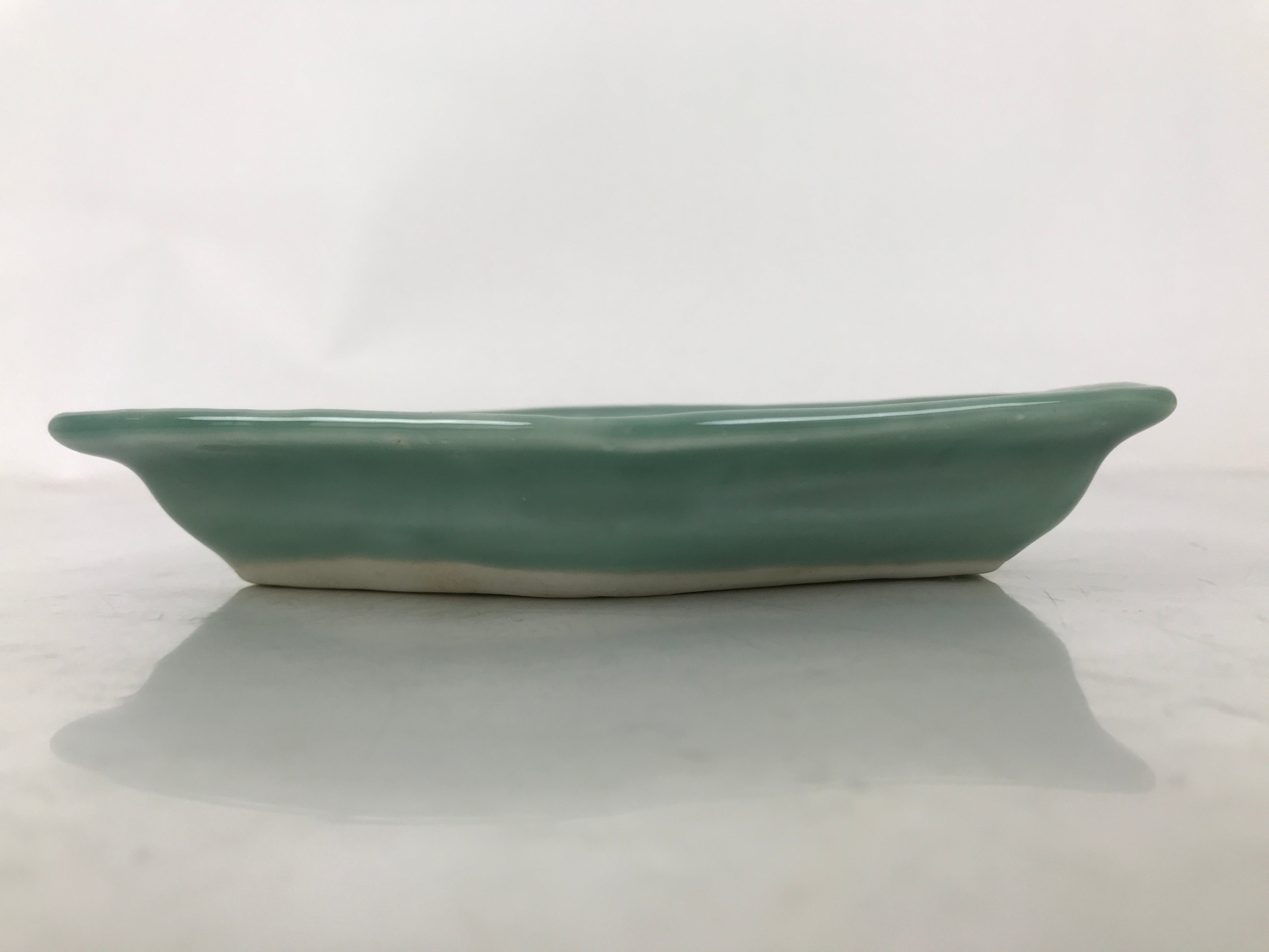Antique Japanese Porcelain Small Plate Kozara Hexagon Celadon Sayagata Y328