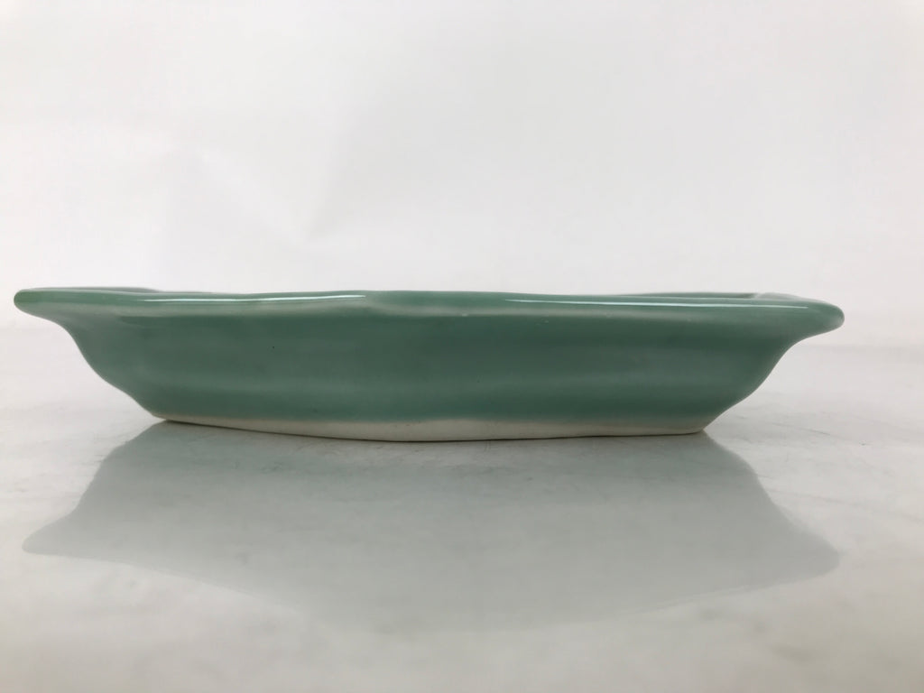 Antique Japanese Porcelain Small Plate Kozara Hexagon Celadon Sayagata Y328