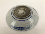 Antique Japanese Porcelain Sometsuke Plate Blue White Village Turtle Crane PY822