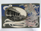 Antique Japanese Postcard Chinese Temple Photograph C1900 Phoenix Stamp PC117