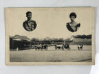 Antique Japanese Postcard Emperor Meiji Empress Shoken Paper Black White PC80