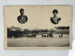 Antique Japanese Postcard Emperor Meiji Empress Shoken Paper Black White PC80