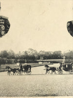 Antique Japanese Postcard Emperor Meiji Empress Shoken Paper Black White PC80