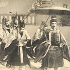 Antique Japanese Postcard Emperor Taisho Daijosai Ceremony C1910 Black PC116