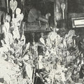 Antique Japanese Postcard Inside Senjyokaku Shrine C1920 Itsukushima BW PC141