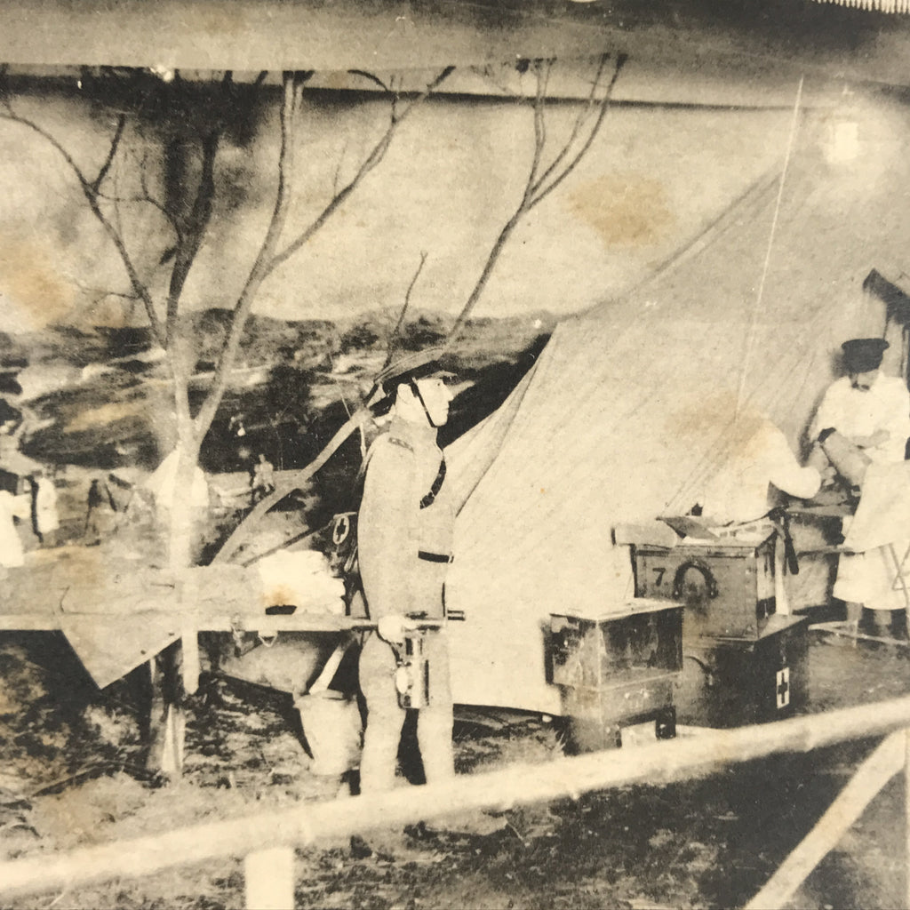 Antique Japanese Postcard Nagoya Health Exhibition C1920 Red Cross Panel PC130