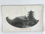 Antique Japanese Postcard Pagoda Senjyokaku Shrine C1920 Itsukushima BW PC137