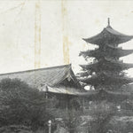 Antique Japanese Postcard Pagoda Senjyokaku Shrine C1920 Itsukushima BW PC137