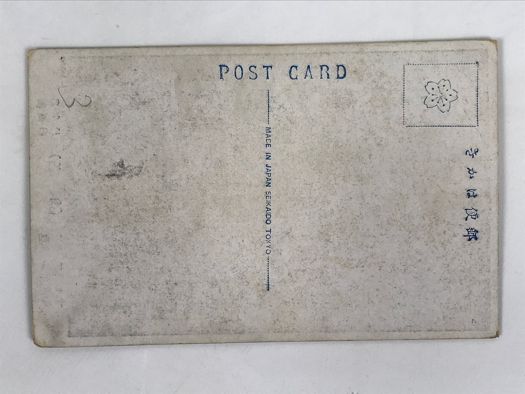 Antique Japanese Postcard Sumo Wrestler Kashiwayama Daigoro Black White PC110