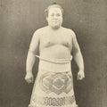 Antique Japanese Postcard Sumo Wrestler Kuragatake Tateemon Black White PC102