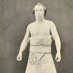Antique Japanese Postcard Sumo Wrestler Naranishiki Masakichi Black White PC108