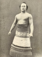 Antique Japanese Postcard Sumo Wrestler Nishikinada Koji Black White PC103