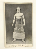 Antique Japanese Postcard Sumo Wrestler Rainomine Isuke Black White PC109