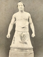 Antique Japanese Postcard Sumo Wrestler Terukaze Sadataro Paper Black White PC95
