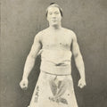 Antique Japanese Postcard Sumo Wrestler Terukaze Sadataro Paper Black White PC95