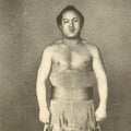 Antique Japanese Postcard Sumo Wrestler Wakabayama Atsumi Black White PC111