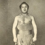 Antique Japanese Postcard Sumo Wrestler Wakabayama Atsumi Black White PC111