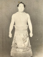 Antique Japanese Postcard Sumo Wrestler Yahazuyama Noboru Paper Black White PC96