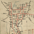 Antique Japanese Postcard Train Network Nagoya Fare Table C1920 Color PC112