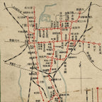 Antique Japanese Postcard Train Network Nagoya Fare Table C1920 Color PC112