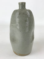 Antique Japanese Sake Bottle Ceramic Kayoi-Tokkuri C1900 Simple Gray TS603
