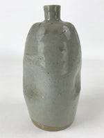 Antique Japanese Sake Bottle Ceramic Kayoi-Tokkuri C1900 Simple Gray TS603