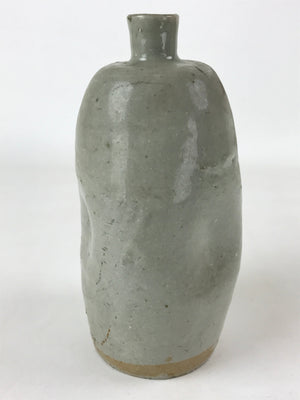 Antique Japanese Sake Bottle Ceramic Kayoi-Tokkuri C1900 Simple Gray TS603