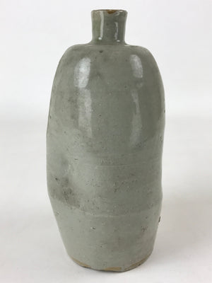 Antique Japanese Sake Bottle Ceramic Kayoi-Tokkuri C1900 Simple Gray TS603