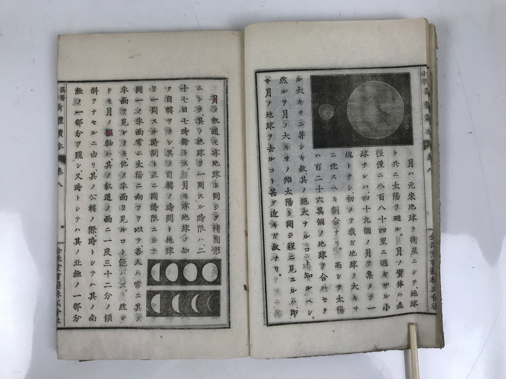 Antique Japanese School Textbook Comprehensive Reading Book C1890 Meiji HN40