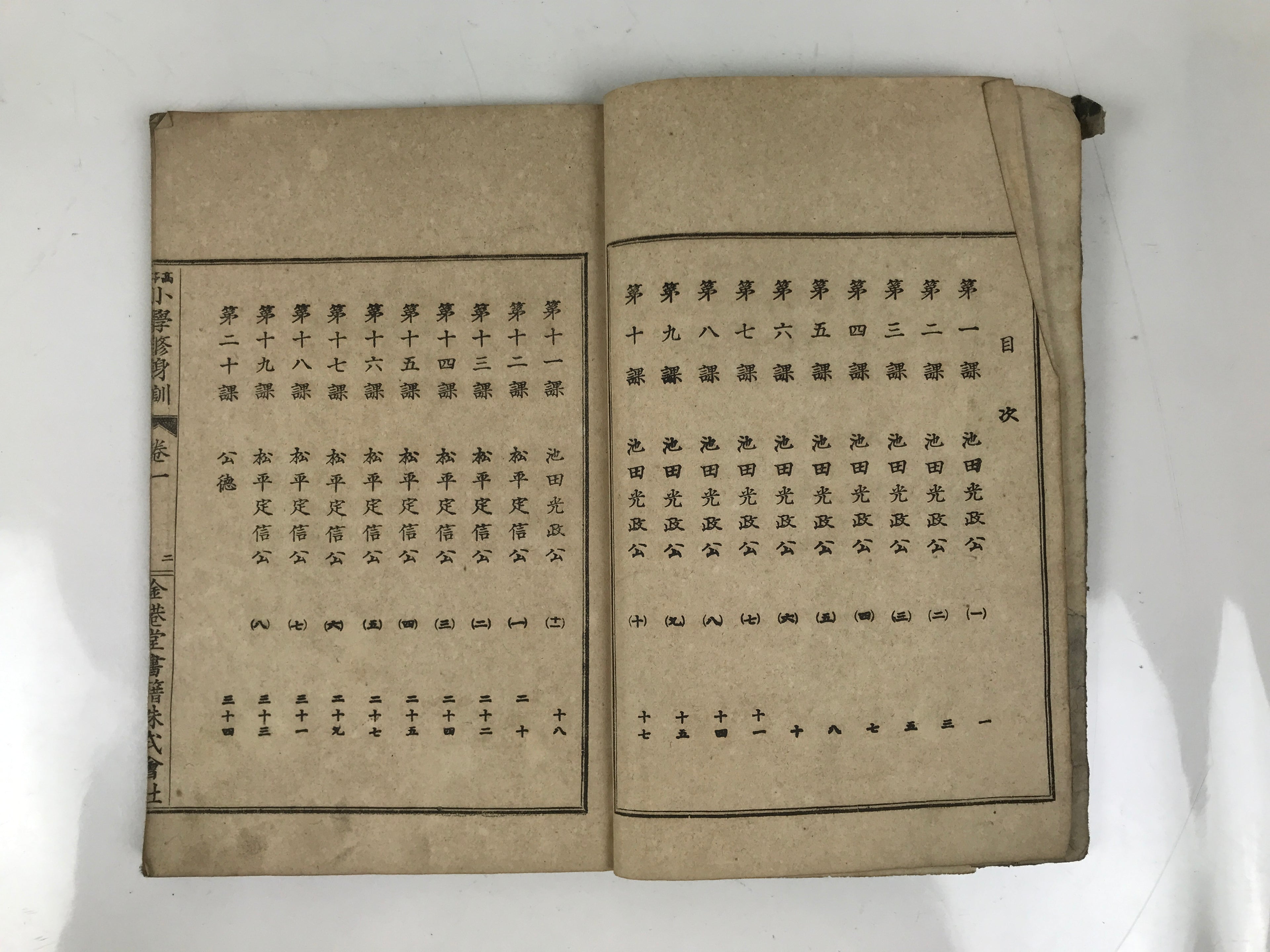 Antique Japanese School Textbook Religious Education Moral Book C1900 Meiji HN38