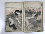 Antique Japanese Shunga Ukiyoe Erotic Art Book Edo Woodblock Print Kimono FL403