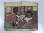 Antique Japanese Shunga Ukiyoe Erotic Art Book Edo Woodblock Print Oiran FL402