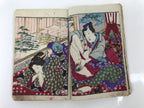 Antique Japanese Shunga Ukiyoe Erotic Art Book Woodblock Print Kimono Edo FL396