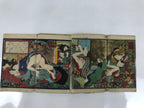 Antique Japanese Shunga Ukiyoe Erotic Art Book Woodblock Print Kimono Edo FL397