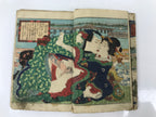 Antique Japanese Shunga Ukiyoe Erotic Art Book Woodblock Print Kimono Edo FL397