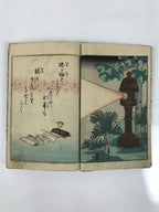 Antique Japanese Shunga Ukiyoe Erotic Art Book Woodblock Print Kimono Edo FL399