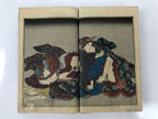 Antique Japanese Shunga Ukiyoe Erotic Art Book Woodblock Print Kimono Edo FL399