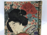 Antique Japanese Shunga Ukiyoe Erotic Art Book Woodblock Print Kimono Edo FL401