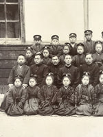 Antique Japanese Taisho Boys School Photograph Hakama Kimono Black White PH27