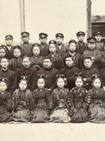 Antique Japanese Taisho Boys School Photograph Hakama Kimono Black White PH27