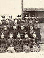 Antique Japanese Taisho Boys School Photograph Hakama Kimono Black White PH27