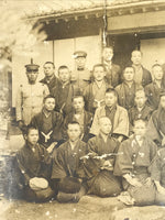 Antique Japanese Taisho C1921 Boys School Group Photograph Kimono Sepia PH89