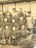 Antique Japanese Taisho C1921 Boys School Group Photograph Kimono Sepia PH89