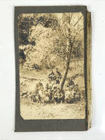 Antique Japanese Taisho Era Group Travel Portrait Photograph Kimono Sepia PH51