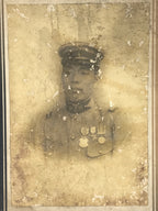 Antique Japanese Taisho Era Soldier Portrait Military Photograph Sepia Tone PH32