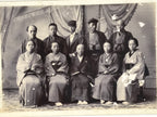 Antique Japanese Taisho Family Group Photograph Portrait Kimono Black White PH37