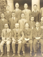 Antique Japanese Taisho Group School Staff Photograph Business Sepia Tone PH61