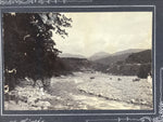 Antique Japanese Taisho Kiso River Scenic Landscape Photograph Black White PH31